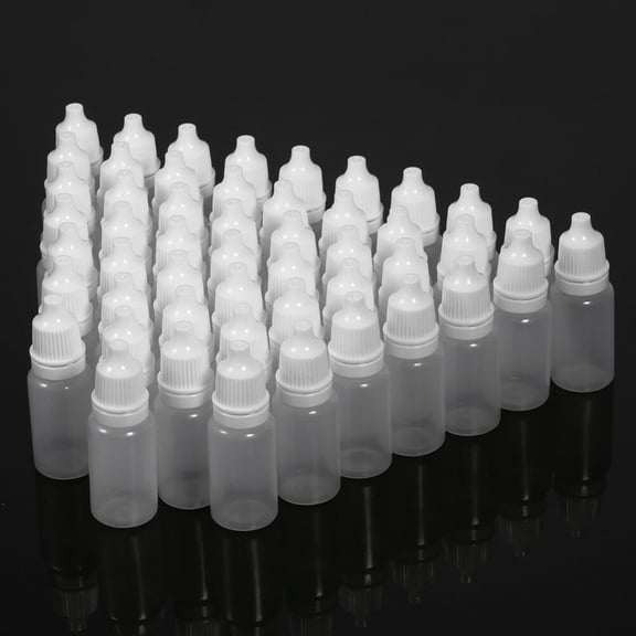 25x Small Plastic Bottle Pipette Dropper 10mL Container Liquid Screw Cap Clear