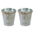 thumbnail image 1 of 2pcs Shabby Chic Iron Flower Buckets Plantador Flores Floros Balcón Decoración, 1 of 8