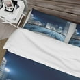 thumbnail image 4 of Designart 'Blue Hong Kong City Skyline' Modern & Contemporary Duvet Cover Set, 4 of 4