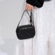 thumbnail image 5 of Bolso bandolera pequeño tejido para mujer, Bolso tejido, Bolso de hombro cuadrado (negro), 5 of 8