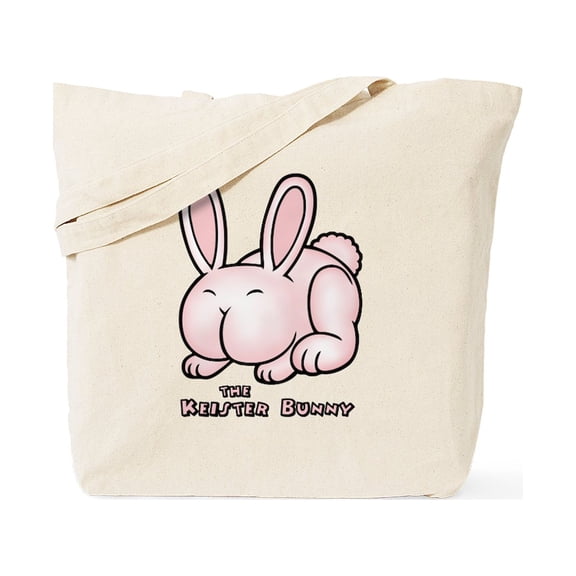 CafePress - The Keister Bunny Tote Bag - Unisex Canvas Tote Bag, Beige, 1-Piece