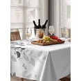 thumbnail image 6 of Grey Table Cloth, Waterproof Tablecloth for Rectangle Tables, Eucalyptus Leaves Reusable Washable Fabric Table Cover for Restaurant Kitchen Dining Tables 60"x102" Summer Botanical Watercolor, 6 of 9