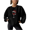 thumbnail image 2 of WXLWZYWL Merry Christmas Sweatshirt for Women Long Sleeve Xmas Shirts Cute Santa Print Crewneck Holiday Pullover Tops, 2 of 4