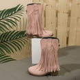 thumbnail image 5 of newwalpole Girls Cowboy Boots with Tassel Fringe Cowgirl Boots Fashion Kids Western Boots for Toddler Little Big Kid Red for Size 8.5, 5 of 9