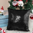 thumbnail image 5 of PiccoCasa 18"x18" Decorative Cushion Cover Sparkling Glitter Sequin Throw Pillowcase, Black, 5 of 8