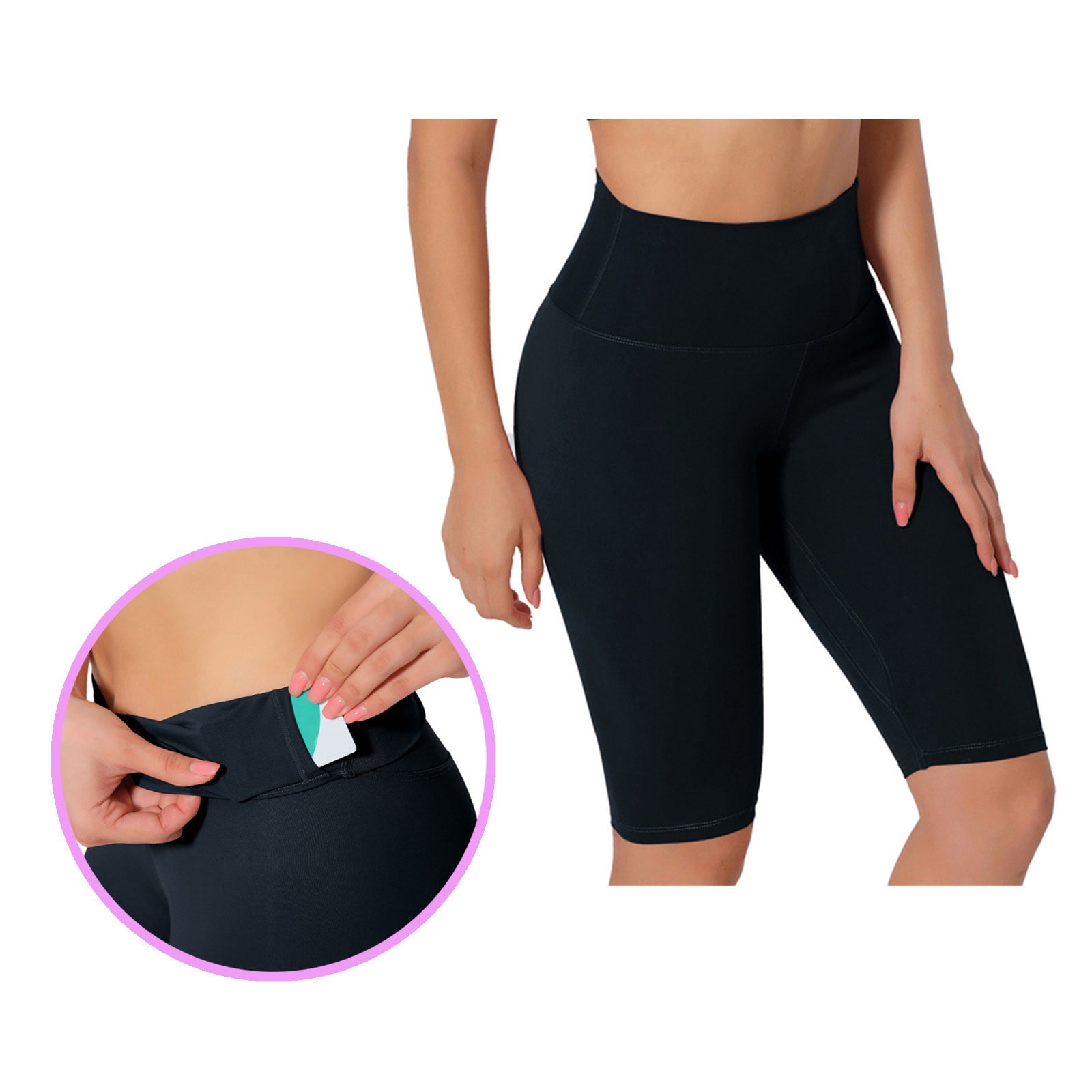 Seamless Workout Biker Yoga Shorts High Waist Gym Short Leggings