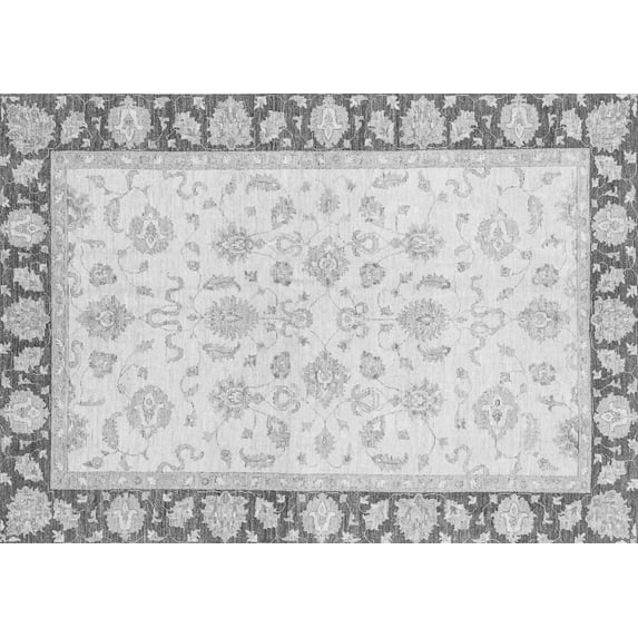 Ahgly Company Indoor Rectangle Oriental Gray Traditional Area Rugs, 3' x 5'