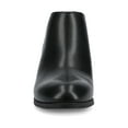thumbnail image 6 of Journee Womens Livvy Back Heel Zip Stacked Heel Booties, Widths Available, 6 of 9