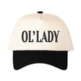 thumbnail image 2 of OL' LADY Letter Embroidered Color Block Trucker Hat Unisex Adjustable Cotton Breathable Fashion Cap for Travel Daily Wear, 2 of 11