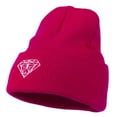 thumbnail image 2 of Diamond Embroidered Long Beanie - Hot Pink OSFM, 2 of 5