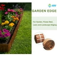 thumbnail image 6 of 4W Galvanized Steel Garden Edging, 6" x 19.69' Corrugated Landscape Border, Flexible Lawn and Yard Edging Strip for Flower Beds and Tree Rings, Rust, 6 of 9