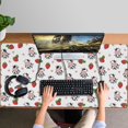 thumbnail image 4 of Long Mouse Pads for Desk,White Cow Strawberry Heart Pattern Desk Mats on Top Of Desks, Desk Mouse Pad Extra Large with 3mm Non-Slip Base and Stitched Edge for Gaming,Office,Work,Home 47.3"x23.6", 4 of 6