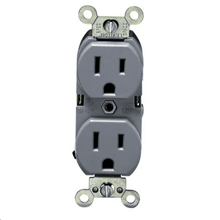 Leviton 5252 Gy 15 Amp 125 Volt Series Heavy Duty Leviton 5252 Gy 15 Amp 125 Volt