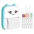 thumbnail image 1 of Mini impresora, impresora portátil de bolsillo, impresora térmica inteligente sin tinta con Bluetooth, impresora fotográfica para smartphone, color azul, 1 of 7