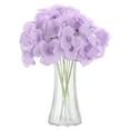 thumbnail image 1 of Uxcell 10 piezas de flores de hortensia artificial de 16" seda de tacto real ramos de flores falsas grandes hortensias realistas para decoración de hogar, cocina, fiesta, boda, púrpura, 1 of 7