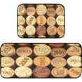 thumbnail image 7 of SKYSONIC Wine Bottle Corks Kitchen Rugs Set of 2, Vintage Floor Runner Area Rug Washable Carpet Mat Perfect for Living Room Bedroom Entryway, 7 of 7