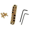 thumbnail image 2 of Puente giratorio con llave de espárragos de montaje para guitarra plateado dorado Sunnimix Sillín de rodillo de latón, 2 of 7