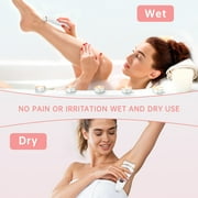 3 IN 1 Womens Electric Razor, Painless Lady Shaver Waterproof Wet & Dry Low Noise Body Hair Remover Epilator Bikini Trimmer Grooming Kit W/ LED Display for Leg Arm Armpit Underarms