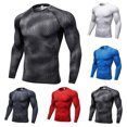 thumbnail image 2 of Qingpeng Mens Workout Sweatshirts Casual Athlete Shirt Slim FIt Lightweight Pullover Shirt Top, 2 of 4