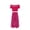 Hot Pink, variant on LNMQLPDBS Toddler Girls 2 Piece Performance Outfit Kids Off Shoulder Top Loose Hollow Out Pants Stage Dance Set Casual Holiday Party Wear with Elastic Waistband