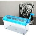 thumbnail image 2 of Plastic Manual Clear Paper Shredder A4 Cutting Machine for Office (Blue), 2 of 5