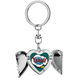 thumbnail image 1 of Llavero de alas de ángel en forma de corazón, 1 of 3