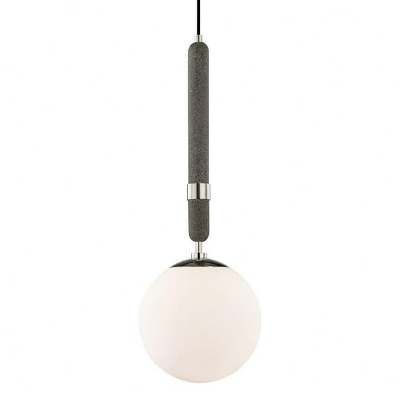 -1-Light Large Pendant in Style-9.5 inches Wide By 26.75 inches High-Polished Nickel Finish Bailey Street Home 735-Bel-3321950