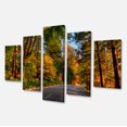 thumbnail image 2 of Route à Travers une Forêt Éclairée d'Automne - Grande Toile d'Art Paysager, 2 of 3