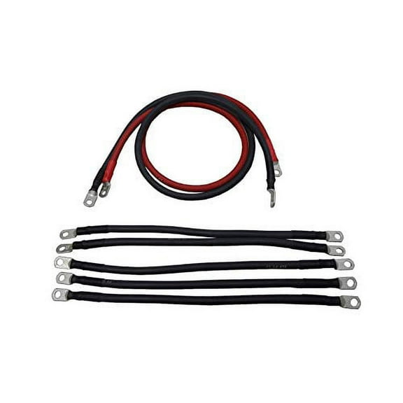 ACDC WIRE AND SUPPLY 1 Awg HD Golf Cart Battery Cable 7 pc Set Club Car DS IQ Set U.S.A Made
