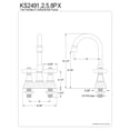 thumbnail image 2 of Kingston Brass KS2491PX Governor Two-Handle 2-Hole Deck Mount Bar Faucet in Polished Chrome, 2 of 5