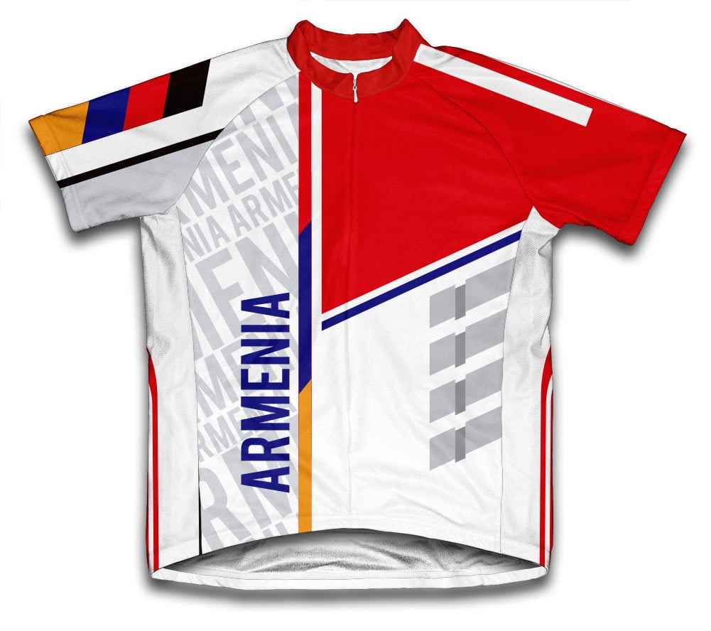 ScudoPro Armenia Flag Men's Long Sleeve Cycling Jersey - Euro Cut, Moisture Wicking
