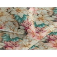 thumbnail image 3 of Ambesonne Floral Quilted Bedspread Set 3 Pcs, Vintage Lily Flower Pattern, Twin, Almond Rose Turquoise, 3 of 4