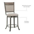 thumbnail image 6 of Powell Holloway 24" Indoor Metal Counter Stool with Swivel, Pewter, 6 of 14