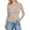 Khaki #005, variant on Women's Long Sleeve Crewneck Shirts Spring Ribbed Knit Sweater Slim Fitted Casual Basic Tee Tops Fashion Clothes Navy 2XL