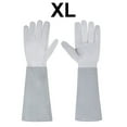 thumbnail image 2 of M/L/Xl Cowhide Gardening Flower Pruning Long Sleeved Protective Gloves White Xl, 2 of 6