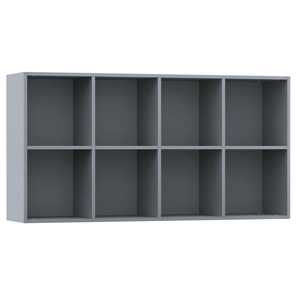Kepooman 26" Two Rows & Four Layers Sideboard Bookcade for Living Room Bedroom, Dark Grey