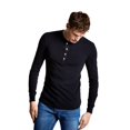 thumbnail image 2 of SCHIESSER Revival Camisa Hombre - Manga larga, Chaleco, Karl-Heinz Negro M (Medium), 2 of 3