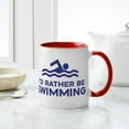 thumbnail image 6 of CafePress - I'd Rather Be Swimming Mug - 11 oz Ceramic Mug - Novelty Coffee Tea Cup, 6 of 6