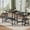 Black, variant on 5-Piece Dining Furniture Sets, Expandable Dining Table for 4-8 with 2 Benches and 2 Stools Extendable Kitchen Table Space Saving for Home, Gray