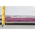 thumbnail image 3 of Boxes/Cubism/Squares Modern Abstract Contemporary Hand Carved Area Rug-Silver/Purple/Gray/Black, 3 of 7