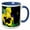 Blue/White, variant on 3drose, Blue and Yellow Pansys, 11oz Magic Transforming Mug