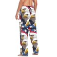 thumbnail image 3 of FORMRS Mens Pajama Pants with Pockets Cotton Sleepwear Lounge Bottoms Sizes S-2XL, American Eagle Pattern, 3 of 7