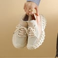 thumbnail image 5 of CatFox Tire Sole Durian Shoes Women Retro Walking Sneakers 2025 New 2.9in Thick Sole Daddy Shoes Lace-Up Air Cushion Lady Girls Height Increase Shoes, 5 of 21