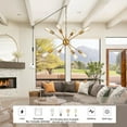 thumbnail image 5 of Senhu Plug-in Sputnik Chandeliers Gold, 8 Lights Modern Sputnik Lighting Fixture with Adjustable Height for Dining Room, Living Room, Kitchen, Bedroom and Hallway, 5 of 8