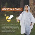 thumbnail image 6 of 4 Pack Disposable Rain Ponchos for Kids with Hood and Attachable Round Case, Clear Plastic Raincoats for Emergency, Girls, Boys (White), 6 of 11
