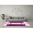 thumbnail image 3 of Ahgly Company Indoor Square Abstract Pink Modern Area Rugs, 5' Square, 3 of 4