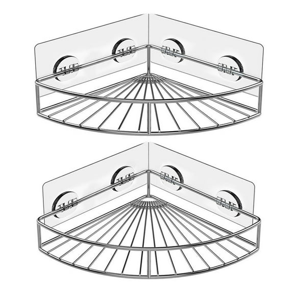Rvkxad Stainless Steel Corner Shower Caddy, 2 PCS Wall Mount Bathroom Storage Shelves, Shower Organizer, Bathroom Shelf