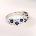 thumbnail image 3 of 2Ct Lab Created Round Cut Blue Sapphire Women's Wedding Band Ring 14k White Gold Plated, 3 of 3