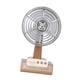 thumbnail image 5 of Ventilador de escritorio USB pequeño con ángulo ajustable, diseño retro, ligero para dormitorio, coche, verano. Marrón, 5 of 9