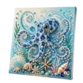 thumbnail image 4 of Ocean Theme DIY Pearl Art Kit Blue Octopus Wave 3D Sparkling Coastal Mosaic Diamond Painting with Pearls Rhinestones Coastal Home Wall Decor Handmade Gift for Adults Teens Beach Lovers, 4 of 7